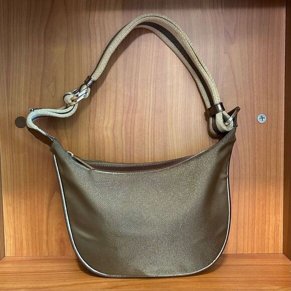 GUCCI Sherry Line Shoulder Bag Canvas Bronze Beige Brown - Picture 2 of 16